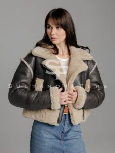 Crop Brown Winter Jacket