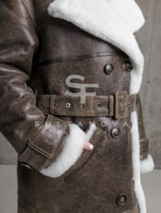 Long Brown Laser Winter Coat