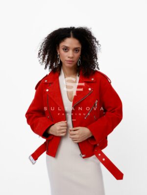 RED Suede Jacket