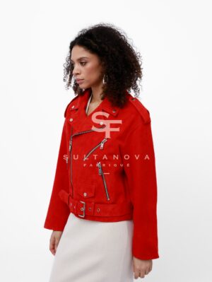 RED Suede Jacket
