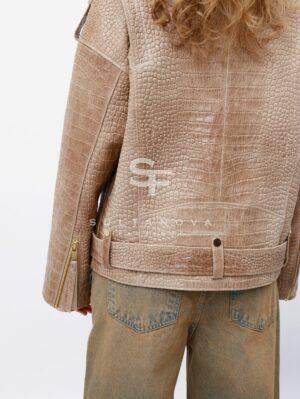 Beige Crocodile Jacket