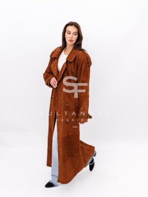 Suede Trench Coat