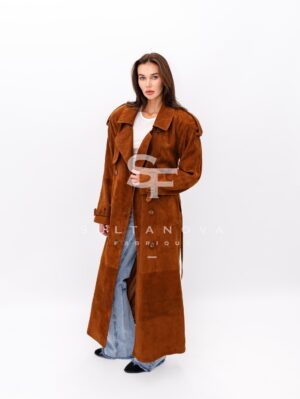 Suede Trench Coat