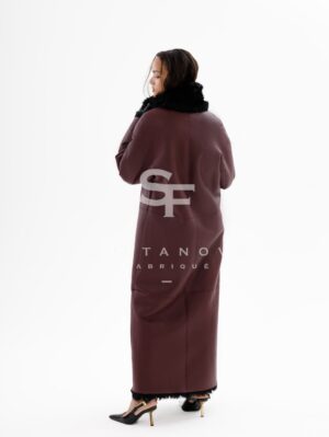 Bordo Black Double Sided Coat