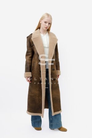 Dark Beige Curly Coat