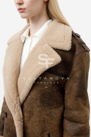 Dark Beige Curly Coat