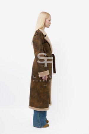 Dark Beige Curly Coat