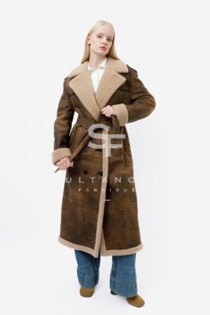 Dark Beige Curly Coat