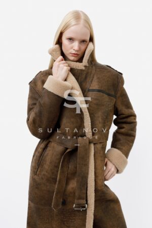 Dark Beige Curly Coat